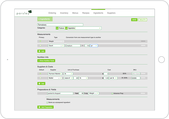 Let Parsley Manage Your Ingredients - Collecter Des Informations Sur Les Clients (734x518), Png Download