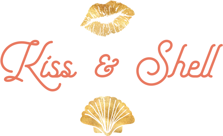 Kiss And Shell Logo Shopify (1000x556), Png Download