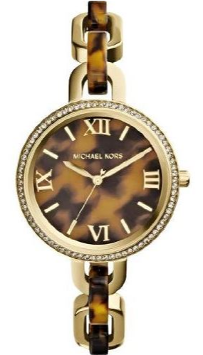 Mk4281 Michael Kors Delaney Mini Golden Tortoise Ladies - Michael Kors Mk4281 (623x498), Png Download