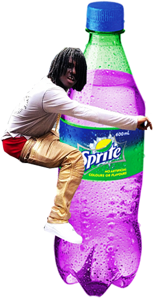 Chief Keef Sosa Gbe Gloryboyz 3hunna Love Sosa Bang - Sprite Lemonade 600ml Bottle (555x700), Png Download