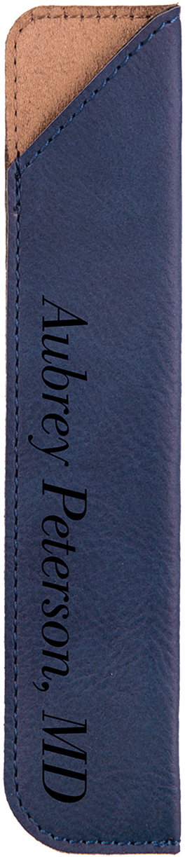Blue Leatherette Pen Sleeve With Custom Laser Engraving - Strap (1280x1280), Png Download