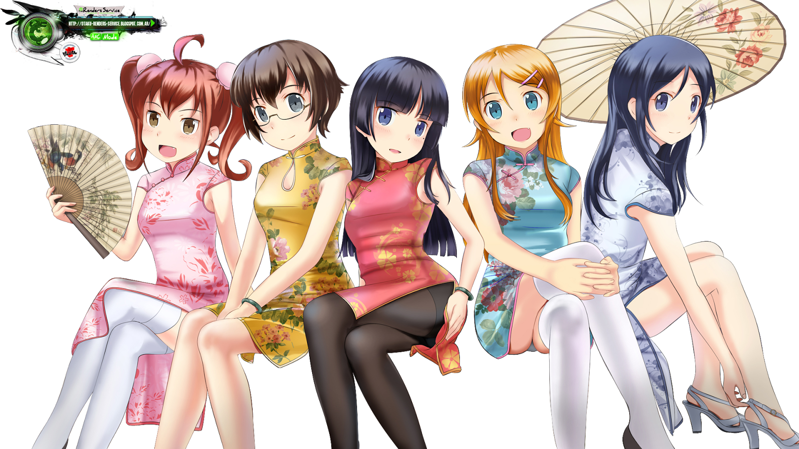 Grupal China Dresss Aw Render V1 - Sexy Chinese Dress Anime (1600x900), Png Download
