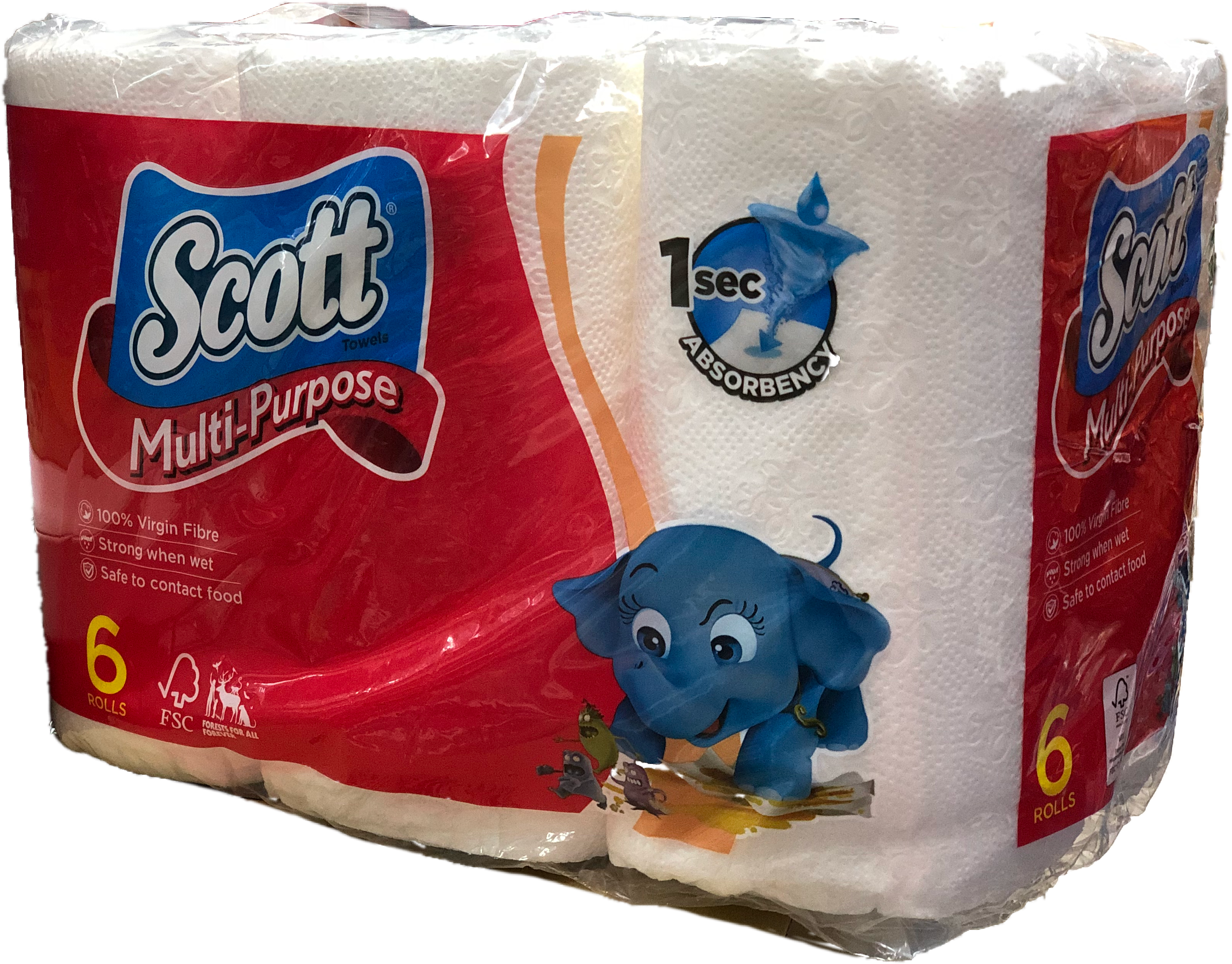 Scotts Kitchen Towel 6x55 Sheet - Papel Scott (3556x2857), Png Download