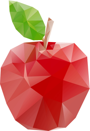Free Apple Low Polygonal Vector File - Apple (290x421), Png Download