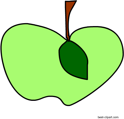 Green Apple Free Png Clip Art - Portable Network Graphics (450x450), Png Download