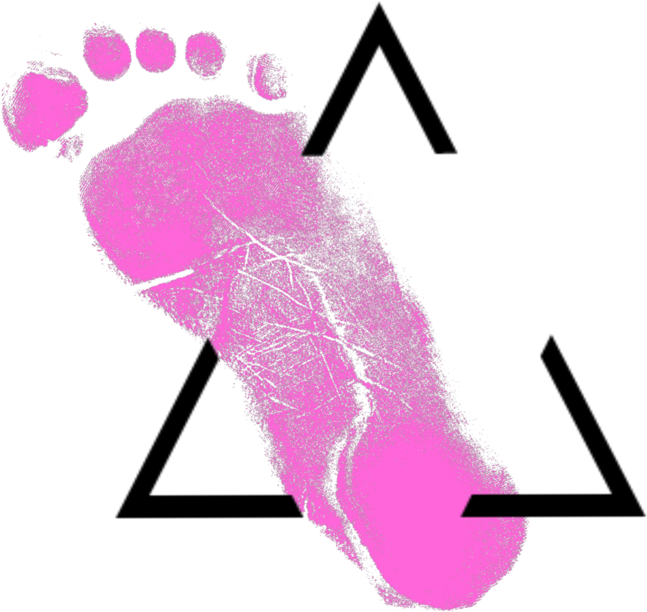 Triangle Trace Foot Shape Abstract Travel Traveling - Abstract Art (1024x1024), Png Download