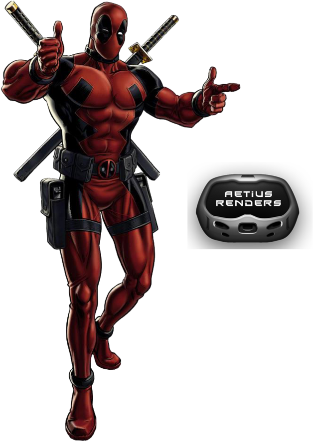 Sword Clipart Deadpool - Deadpool Marvel Avengers Alliance (900x900), Png Download