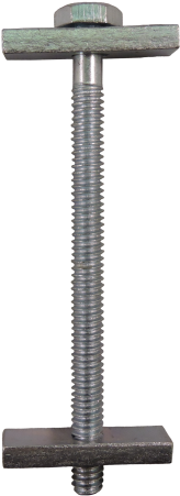 1/4-20 Hex Head Draw Bolt Zinc - Ruler (255x480), Png Download