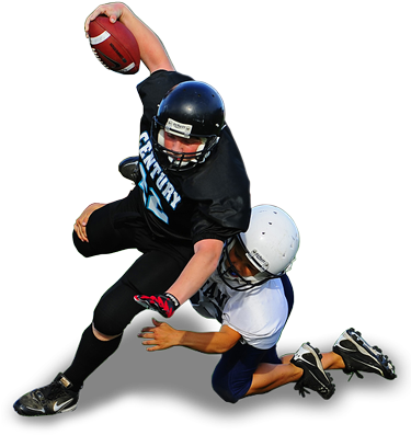 1st - High School Football Player White Background (374x430), Png Download