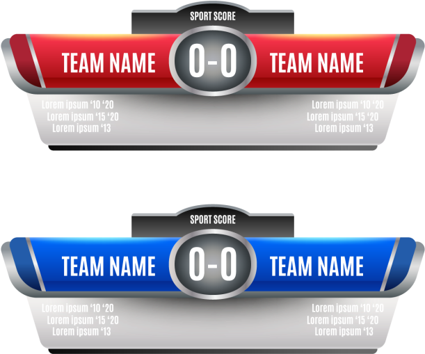 Scoreboard Elements Design For Football And Soccer, - Football (640x640), Png Download