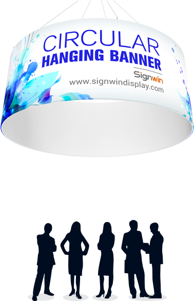 Circular Tube Hanging Banner Custom Printing - Printing (800x600), Png Download