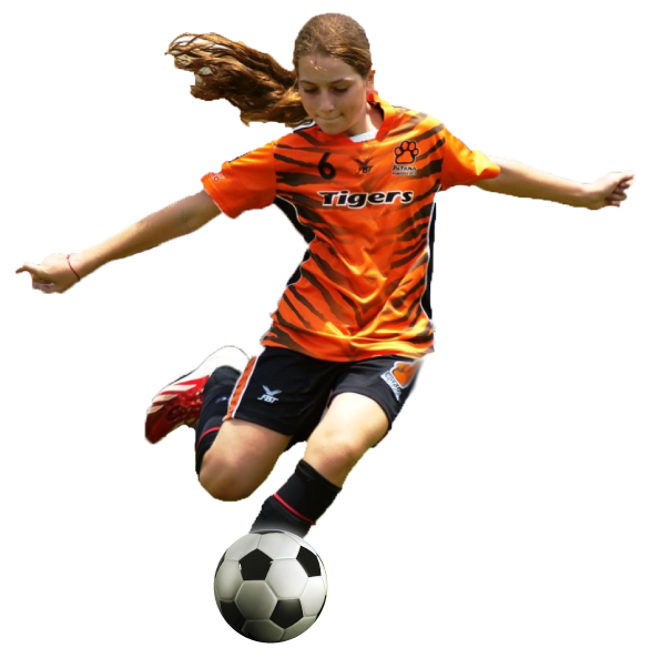 Girls Football Png - Girl Football Player Png (587x593), Png Download