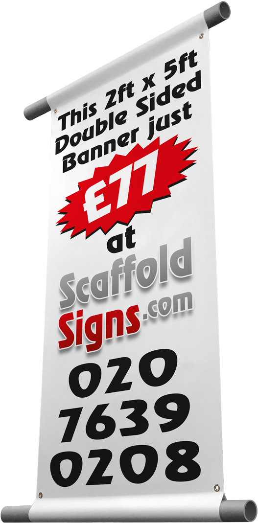 Double Sided Hanging Banner - Poster (554x1100), Png Download