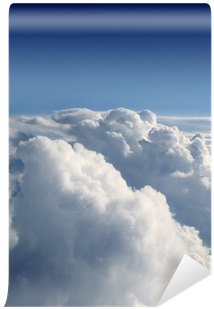 Blue Sky View From Aircraft Airplane And White Clouds, - Cloud (400x400), Png Download