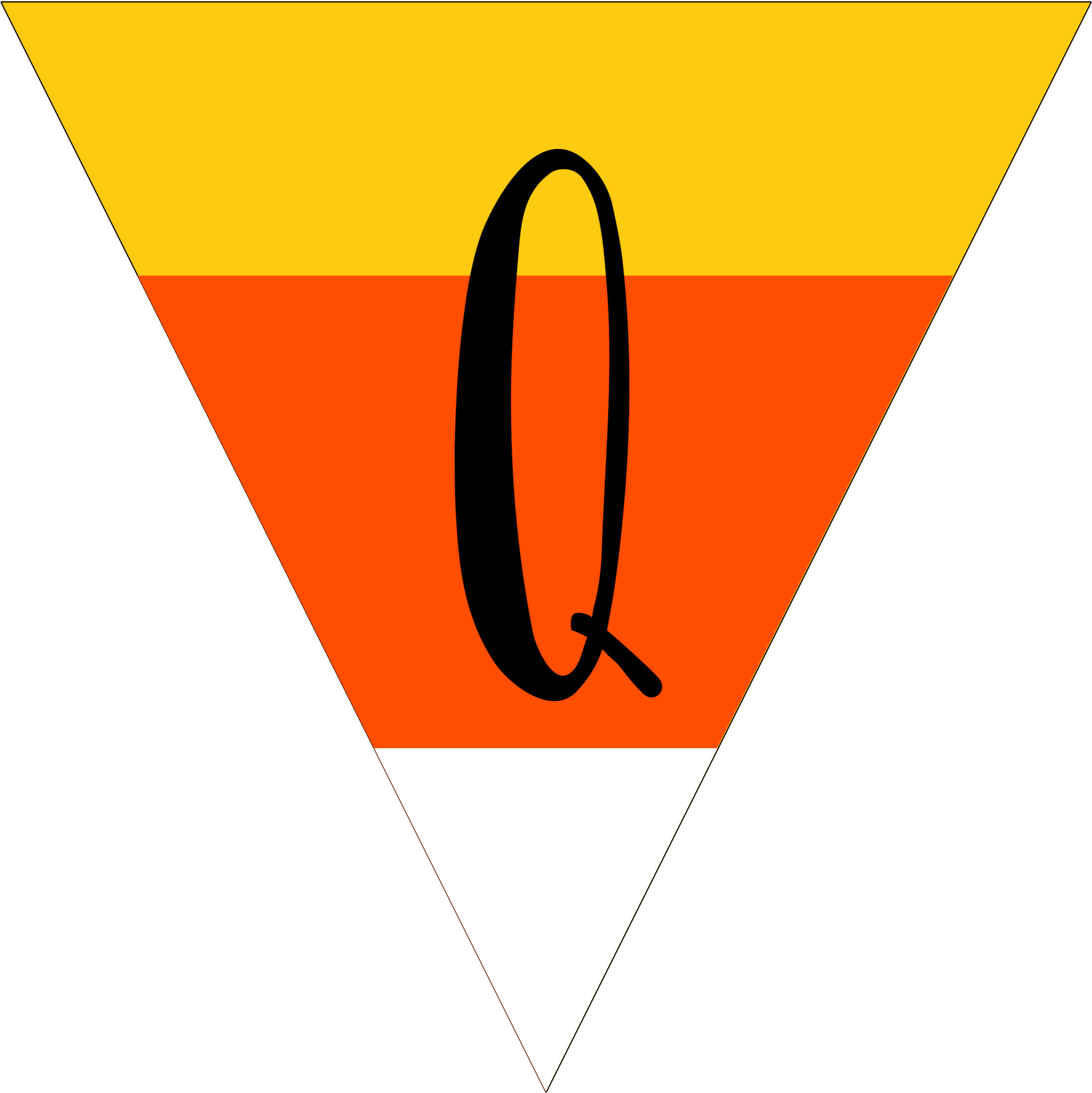 Free Printable Halloween Banner Candy Corn Letters - J Banner (2431x2431), Png Download