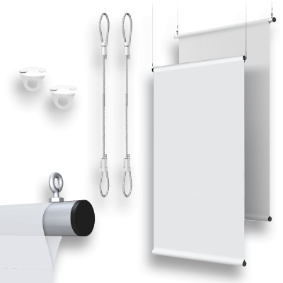 Expresslx Trapeze Bar Hanging Kits Banner Hardware - Wide-format Printer (400x400), Png Download