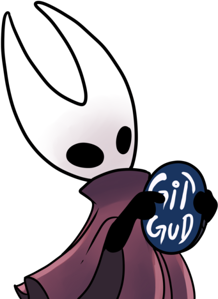 Hollow Knight Nose Vertebrate Cartoon Clip Art Purple - Hollow Knight Git Gud (500x616), Png Download