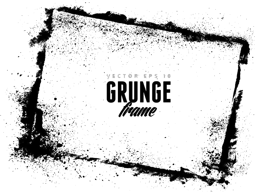 Vector Black And White Download Ink Vector Grunge - Text Splash Png (858x800), Png Download