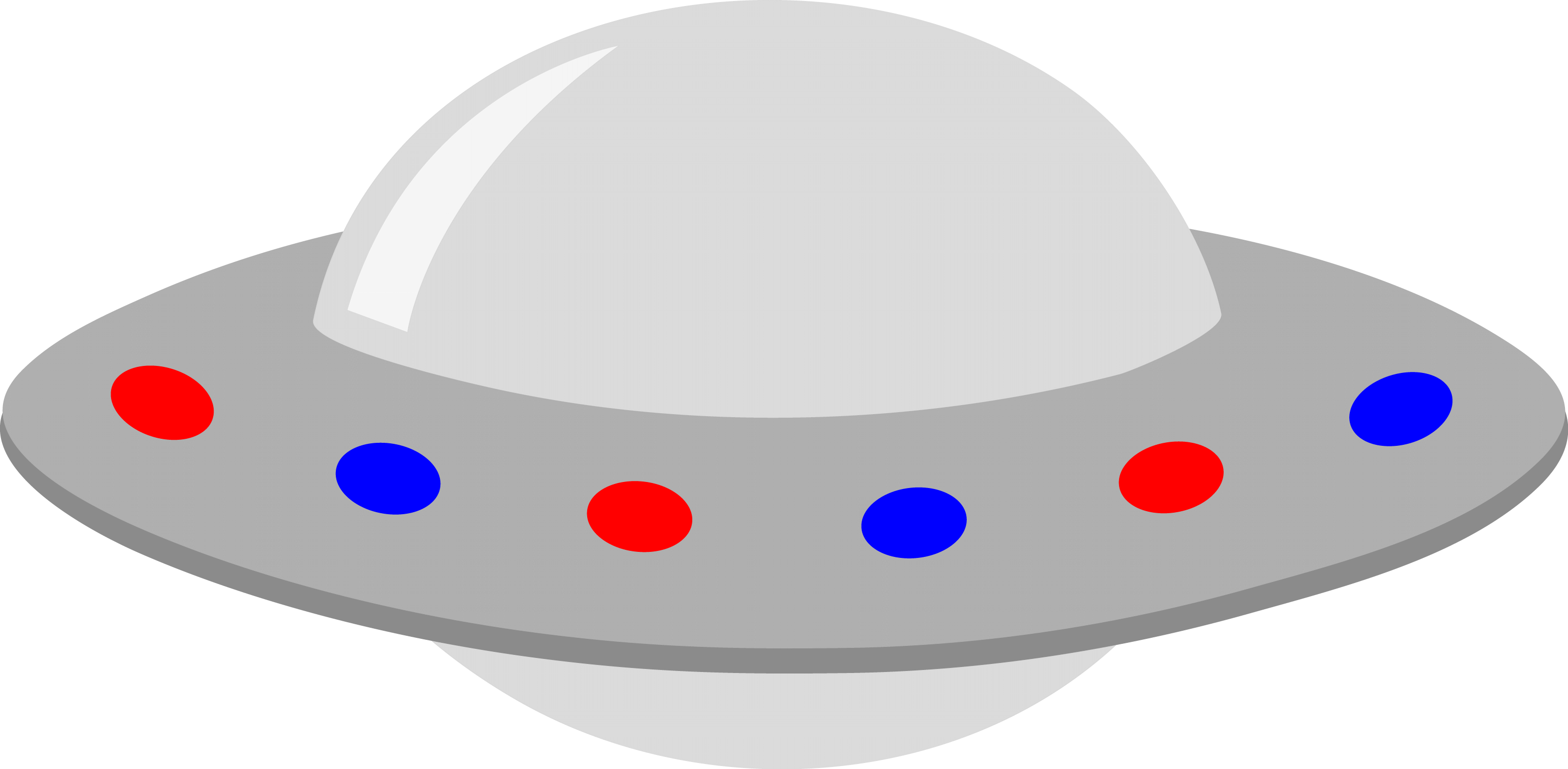 Cartoon Alien Spaceship - Ufo Clipart (3119x1530), Png Download