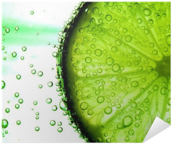 Lime Slice In Water Poster • Pixers® • We Live To Change - Lemon (400x400), Png Download