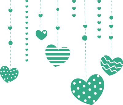 Falling Heart Cliparts - Heart Polka Dot Png (400x340), Png Download