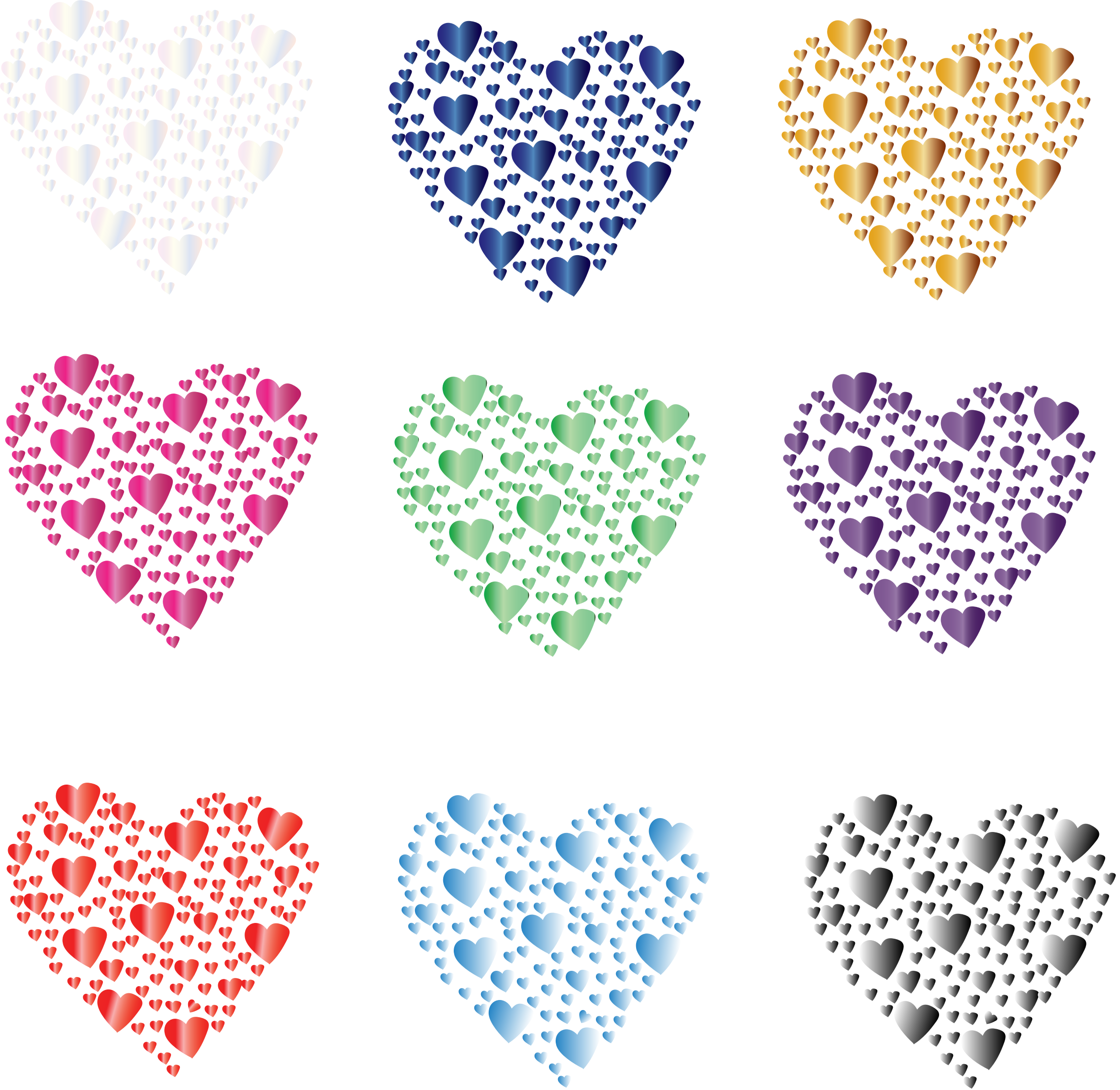 This Free Icons Png Design Of Crystal Hearts (2340x2277), Png Download