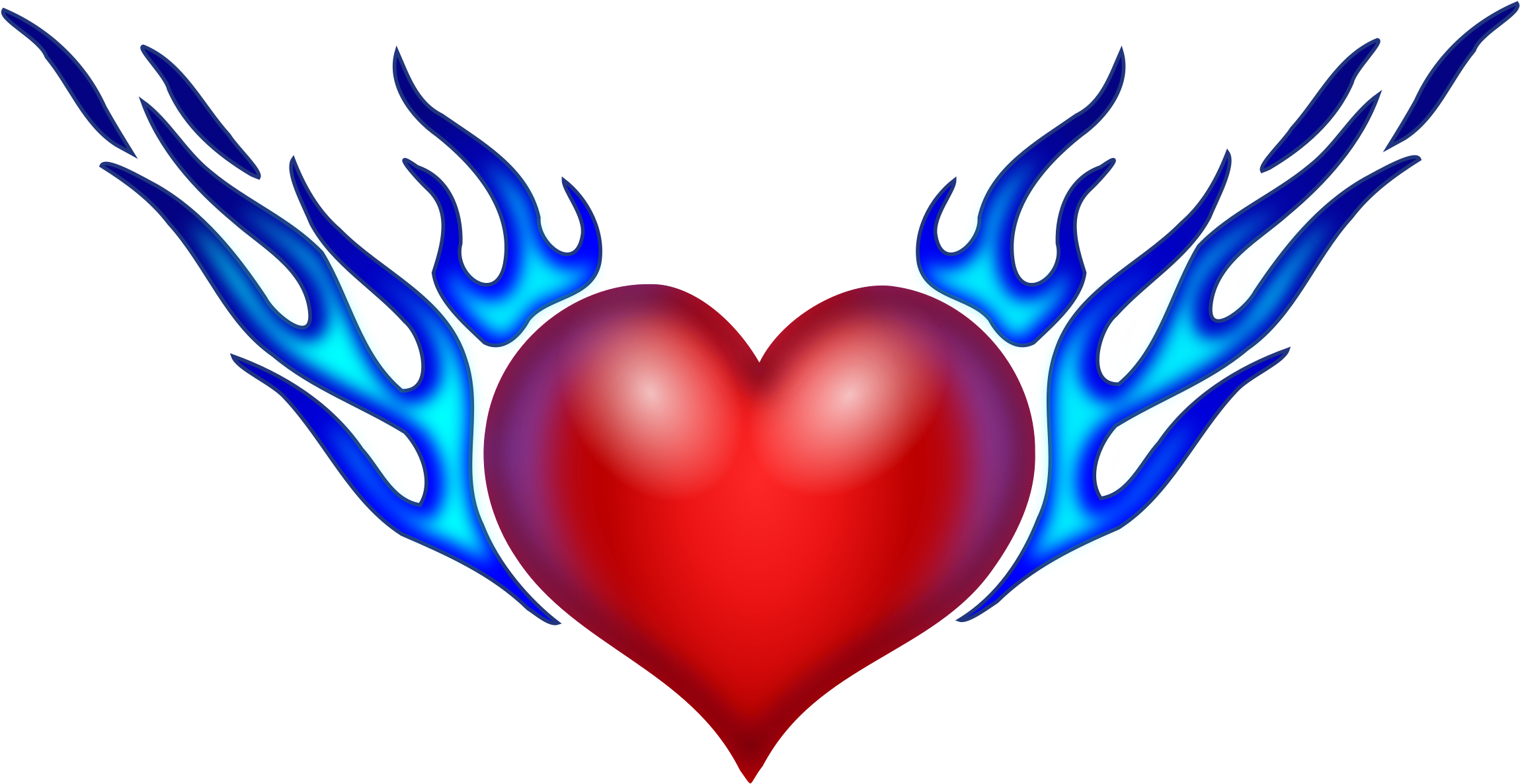 How To Set Use Burning Heart Clipart (900x483), Png Download