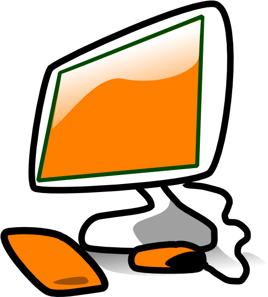 Free Books Computer Cliparts, Download Free Clip Art, - Computer Clipart Png (564x596), Png Download