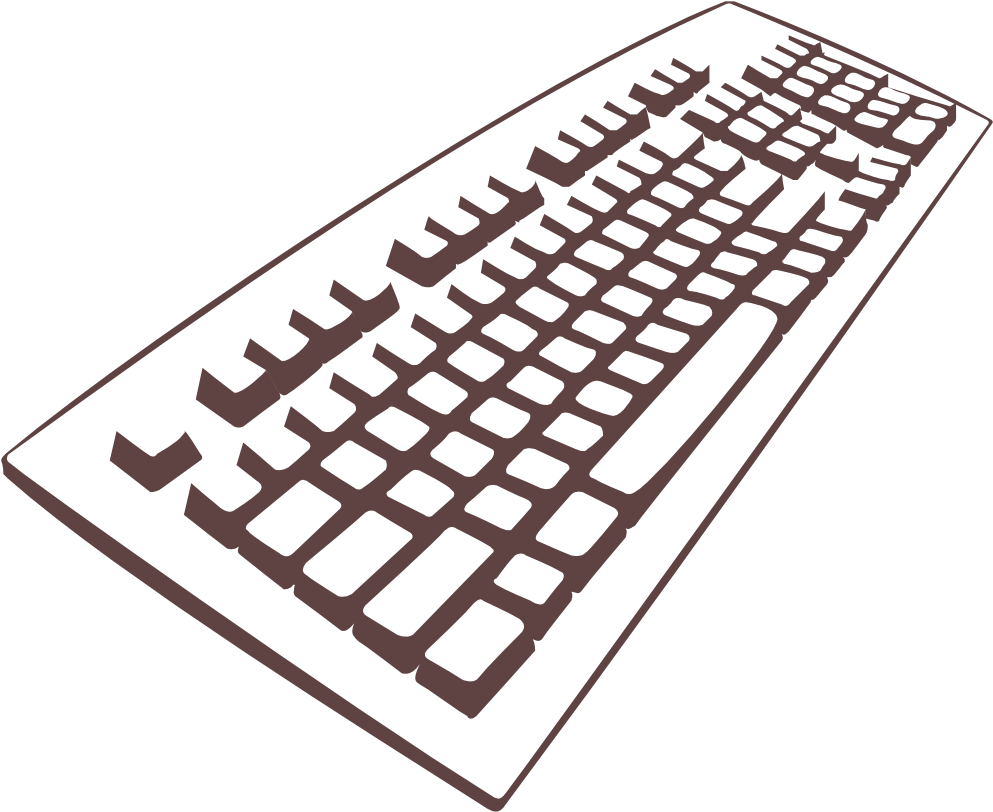 Keyboard Clip Art At Clker - Keyboard Clipart (600x490), Png Download