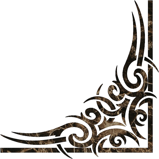 Canto Tribal Moldura @lucianoballack - Tribal Scroll Corner (650x646), Png Download
