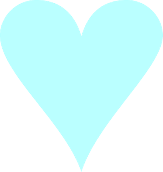 Blue Heart-rew205 - Transparent Sky Blue Heart (550x582), Png Download