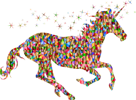 Unicorn Horse T-shirt Being Decal - Unicorn Transparent Clipart (461x340), Png Download