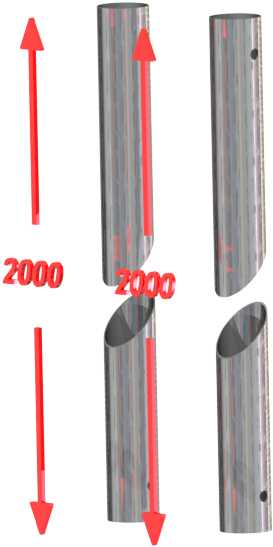 Pair Of 200cm Columns For Ceiling Install - Ceiling (322x600), Png Download