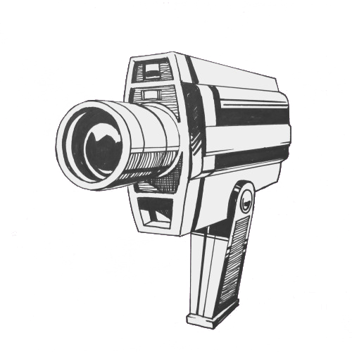 Vintage Video Camera Icon - T-shirt (500x500), Png Download