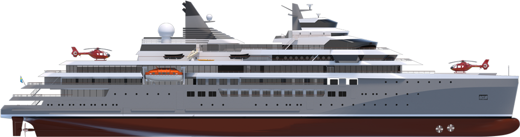Expedition Cruise Vessel - Damen Expedition Cruise Vessel General Arrangement (650x384), Png Download