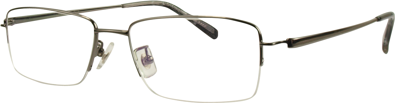 Glasses Png - Cobalt Prescription Glasses Semi-rimless Gun 6762-c3 (1440x600), Png Download