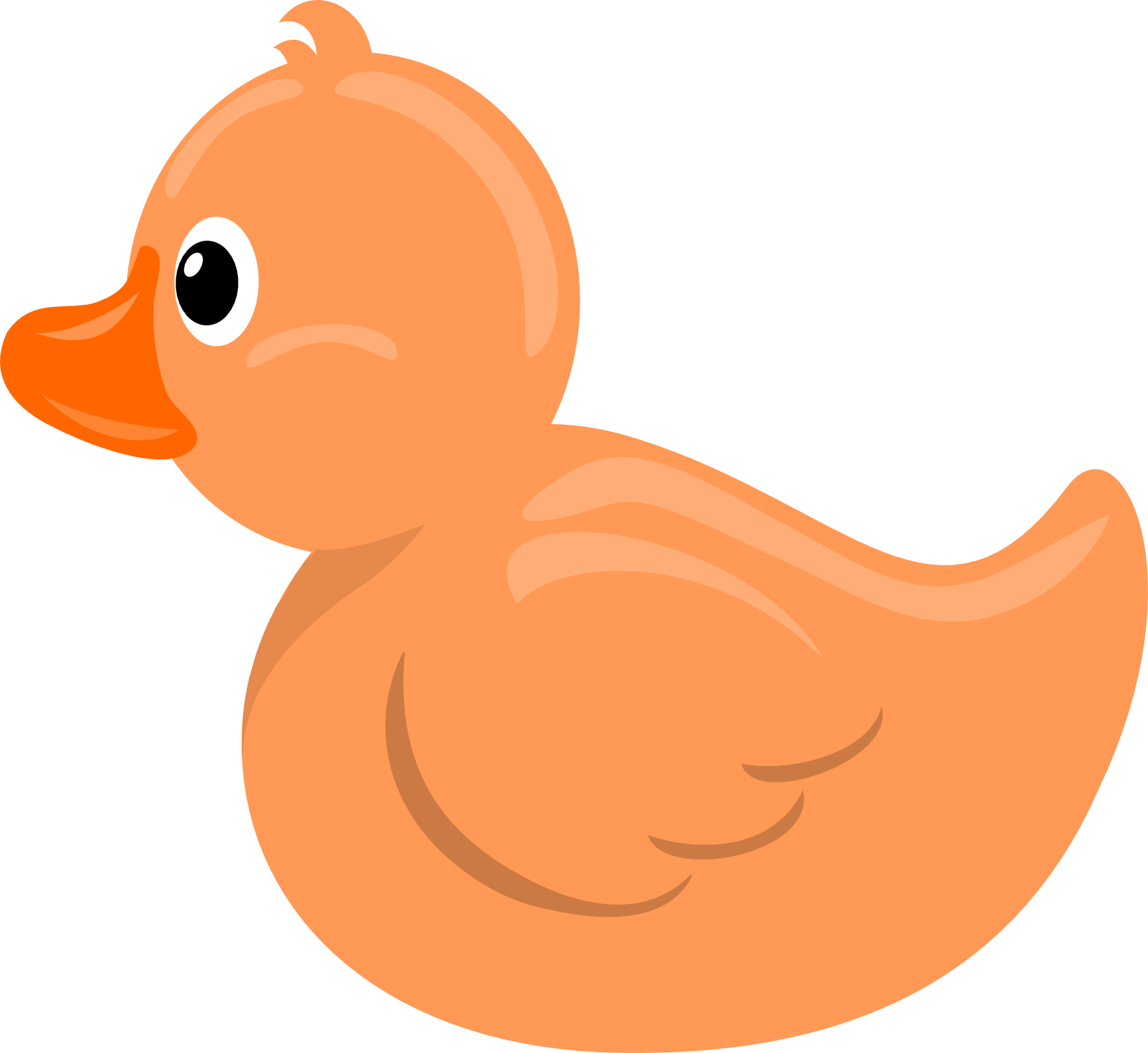 Rubber Ducky Silhouette At Getdrawings - Baby Duck Clip Art (1733x1589), Png Download