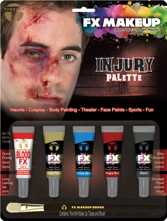 Injury Bruise Liquid Makeup - Tinsley Transfers Fx Colour Make Up Single Tube - Black (757x757), Png Download