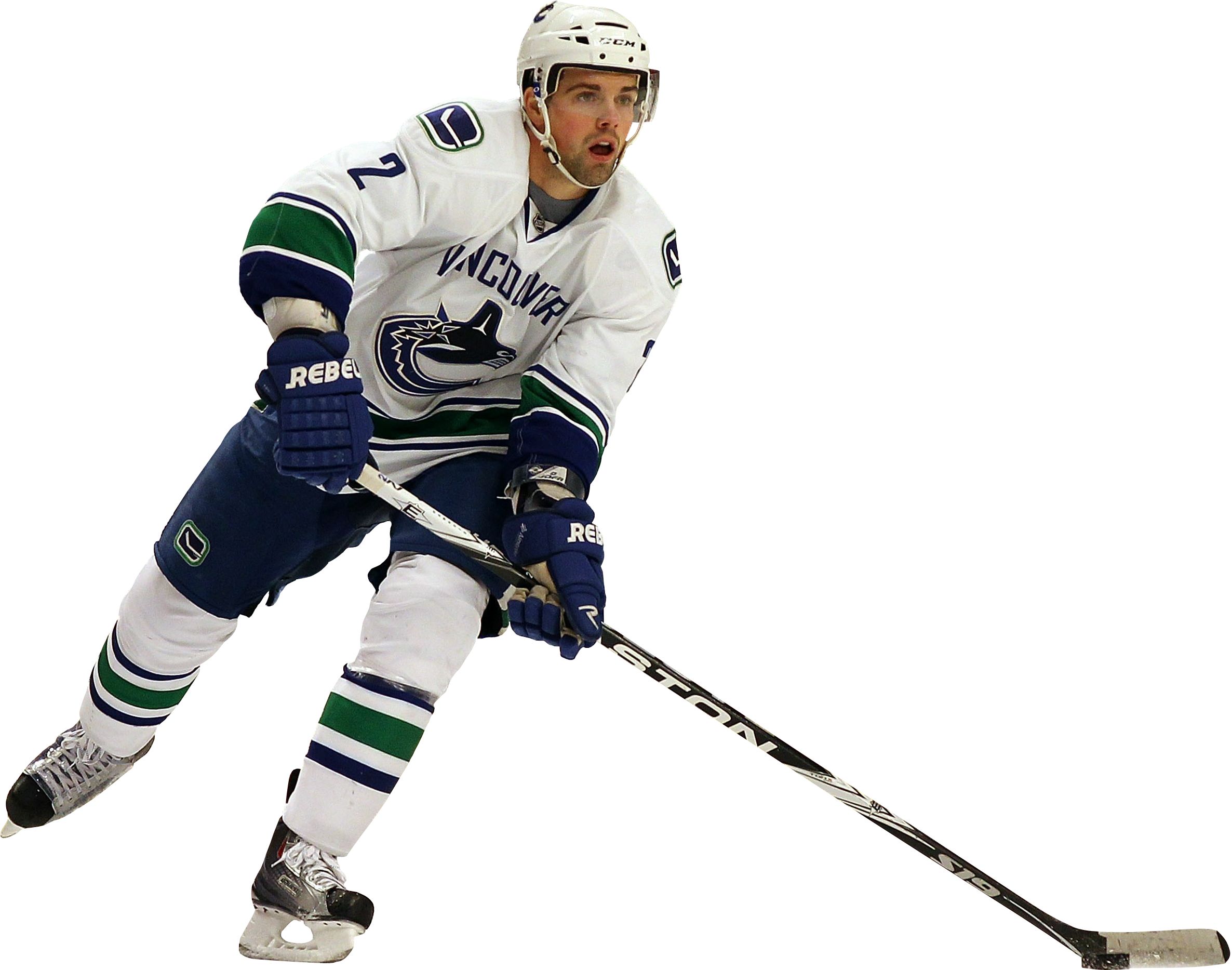 Hockey Player Png Image - Dan Hamhuis Vancouver Canucks (2372x1867), Png Download