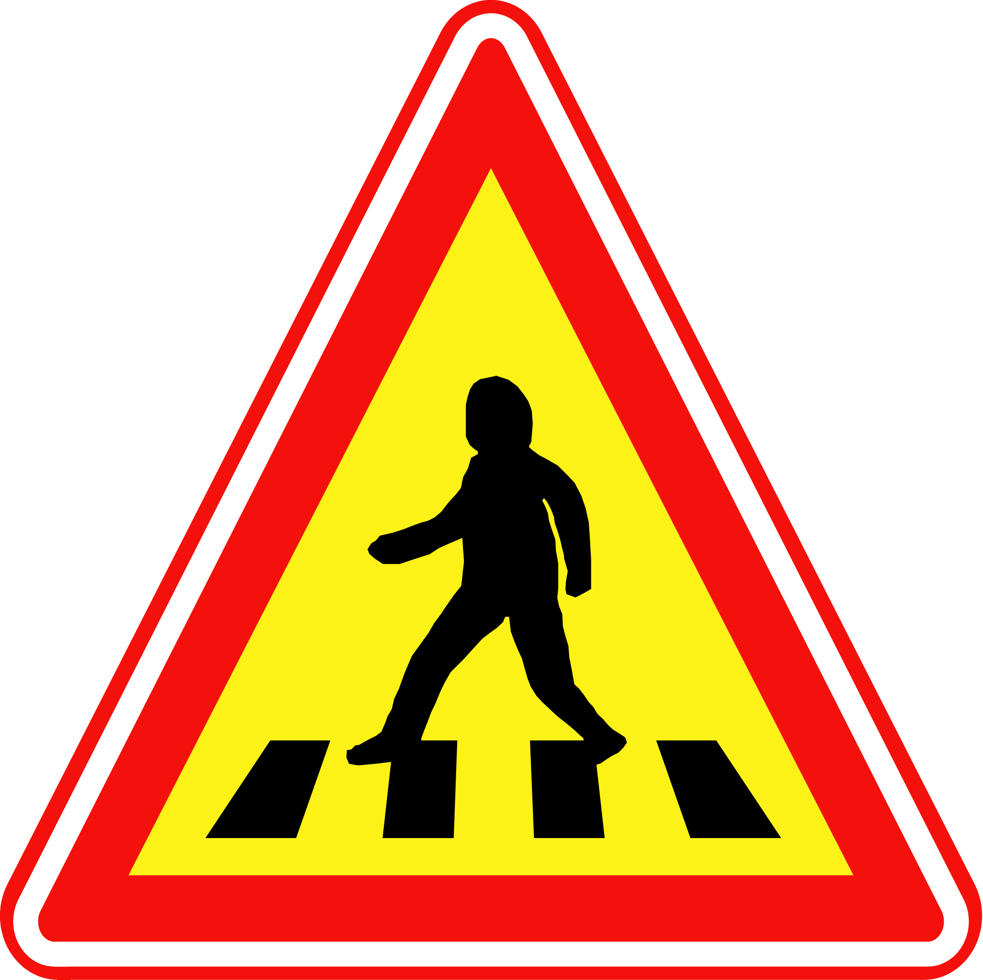 Open - Pedestrian Crossing Clip Art (2000x1995), Png Download