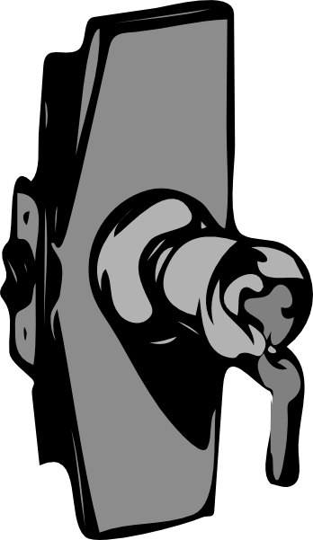 Door Lock Clip Art (348x601), Png Download