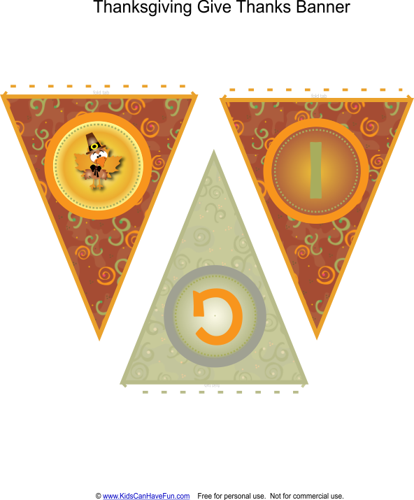 Thanksgiving Give Thanks Banner - Triangle (592x715), Png Download