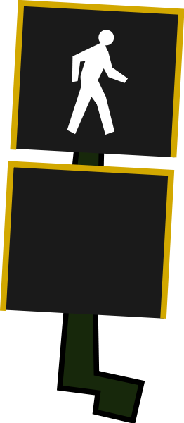 Crosswalk Signal Clipart Png (262x600), Png Download