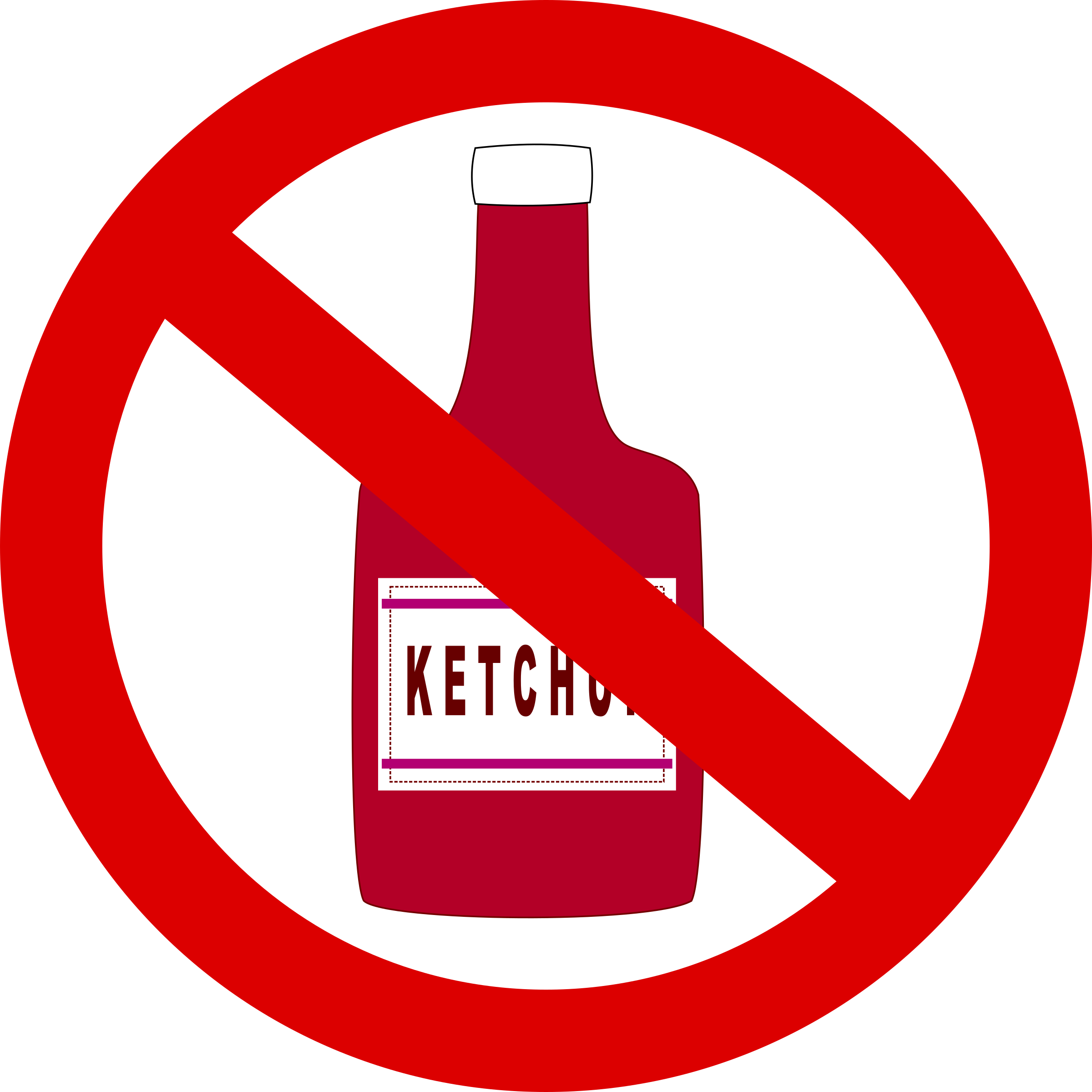 This Free Icons Png Design Of Ketchup Forbidden (2400x2400), Png Download