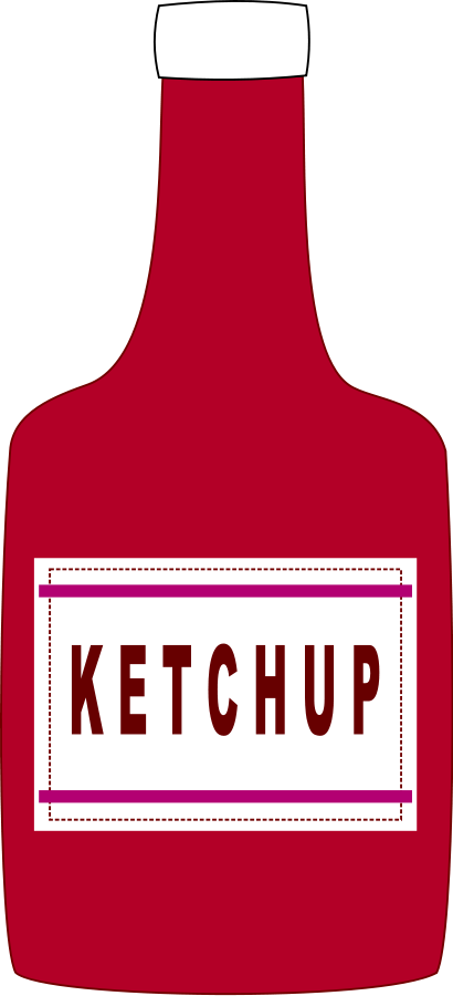 This Free Clipart Png Design Of Ketchup Bottle (410x900), Png Download