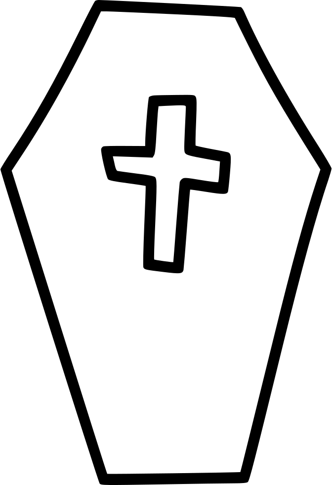Coffin Casket Cross Comments - Coffin (672x980), Png Download