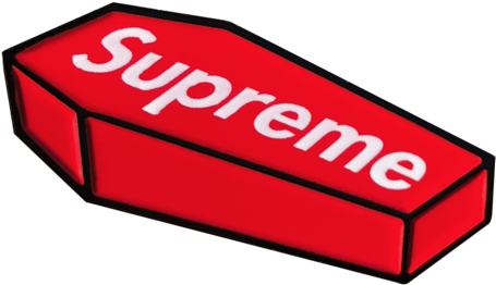 Kill The Giant Coffin Supreme Pin - 1pc Supreme Box Logo Skateboard Sticker (1000x667), Png Download