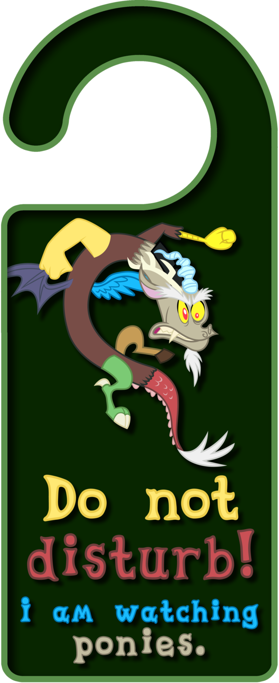 Discord Door Knob Hanger By Thorinair-d4w8hw0 - Mlp Door Knob (572x1398), Png Download