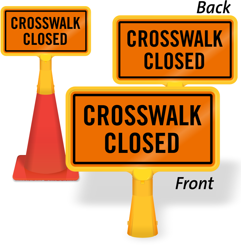 Crosswalk Closed Coneboss Sign - Z Of Russian Theater (800x800), Png Download