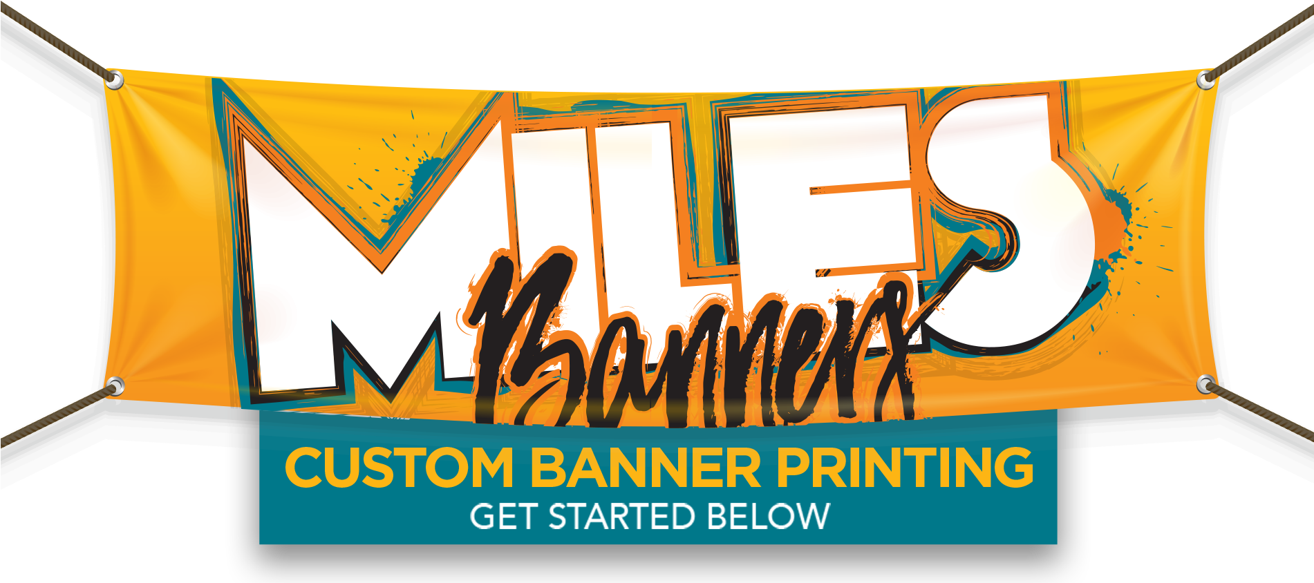 Miles Banners Order Custom Banners Png Custom Thanksgiving - Banner (1900x856), Png Download